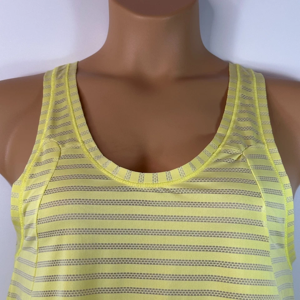 Camiseta sin mangas ZYIA Active amarillo limón Nimbus espalda dividida malla para mujer mediana M Foto 2 de 4