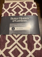 Better Homes Gardens 2 Yds Precut Fabric - 72"x45" - Trellis Purple - New