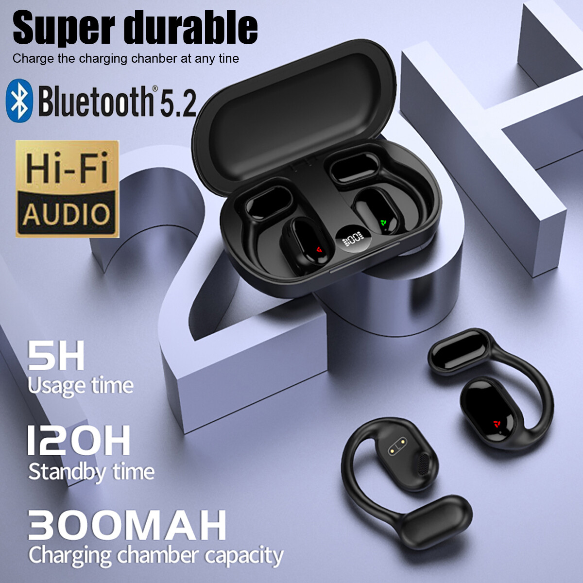 Bluetooth Earbuds TWS 5.3 Wireless headphones Earphone Waterproof Sport Headset-image