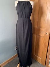 pretty little thing black maxi dress size 10