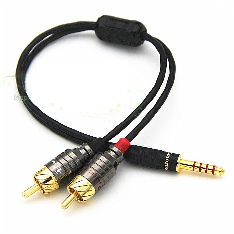 4.4mm Balanced to 2 RCA Male Cable for HIFI Digital Audio 4.4mm Balanced to 2 RCA Male Cable for HIFI Digital Audio