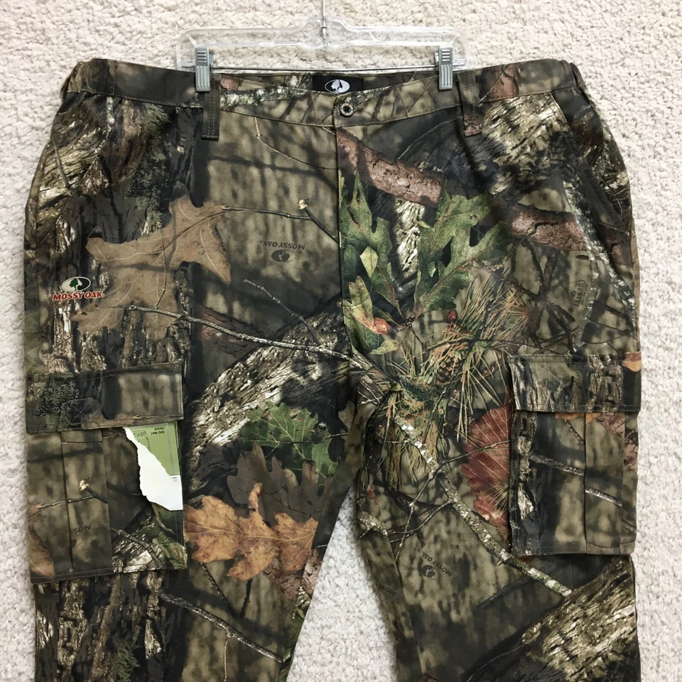 NEW Mossy Oak Pants 3XL Adult Green Realtree Camo Cargo Trouser Hunting Mens - Image 2 of 4