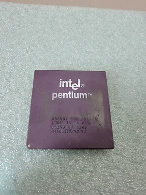 Vintage Intel Pentium A80502-100 SX963 SY007 SX970 Collectible CPU