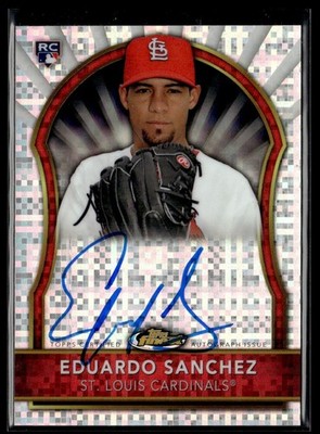 2011 Finest Rookie Autographs X-Fractors Eduardo Sanchez RC Auto 042/299 St.