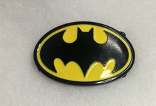 DC Comics Batman Enamel Belt Buckle Black Yellow Logo Metal New