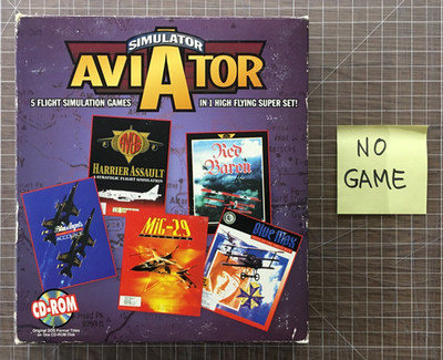 Simulator Aviator - 5 Flight Simulation Games (PC, 1995) Box Only - No Game Disc