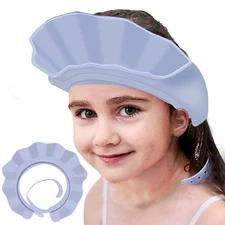 KOMIDK Baby Kids Shower Cap Shampoo Bath Bathing Hat Silicone Adjustable Was...