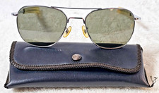 VTG American Optical AO Aviator Sunglasses Glass Lenses USA w/ Case