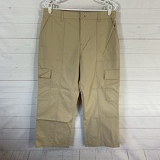 Social standard by Sanctuary Portside Cargo Crop Pants XL Beige Stretch 33x26