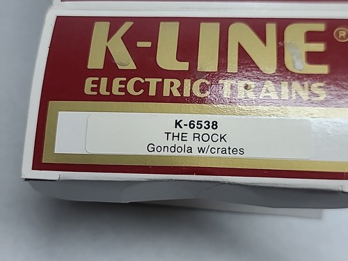 NIB K-Line O Gauge K-6538 The Rock Gondola w/ Removable Crate Load - Picture 13 of 13