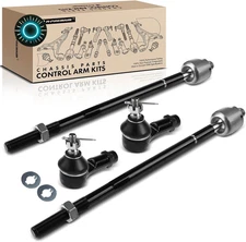 APM Set of 4 Front Inner & Outer Tie Rod End Kit Compatible with Hyundai Elantra