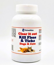 GARRAPATAS PULGAS EN PERROS Y GATOS  FLEA  THICKS - 100 HERBAL - MADE IN USA