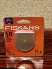 10 Pack ORIGINAL Fiskars rotary cutter replacement blades 45mm