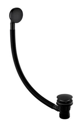 Bristan W BATH03 BLK runder Badewannenablauf geschlitzt, schwarz