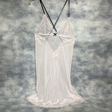Victoria  s Secret Blush Pink Chiffon Bias Cut Nightie Chemise Gown L Vtg