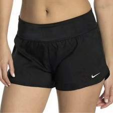 Nike Women's Solid Boardshort Swim Bottom Black Size XL NESS8202-001