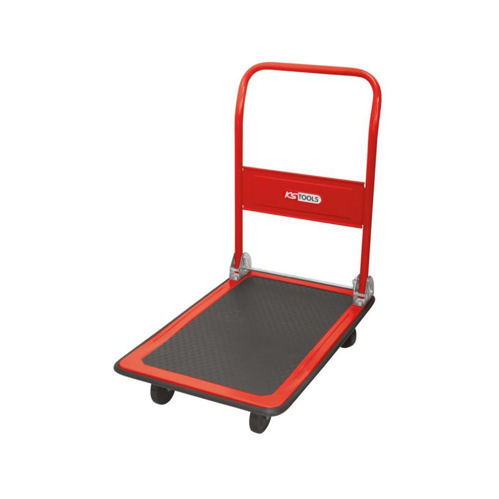 Chariot pliant robuste charge 150kg KS TOOLS avec plateau antidérapant