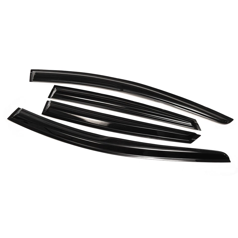 Viseira de janela compatível com 2012-2018 Ford Focus Hatchback 4 peças fita adesiva 3D ondulada JDM - Imagem 3 de 4