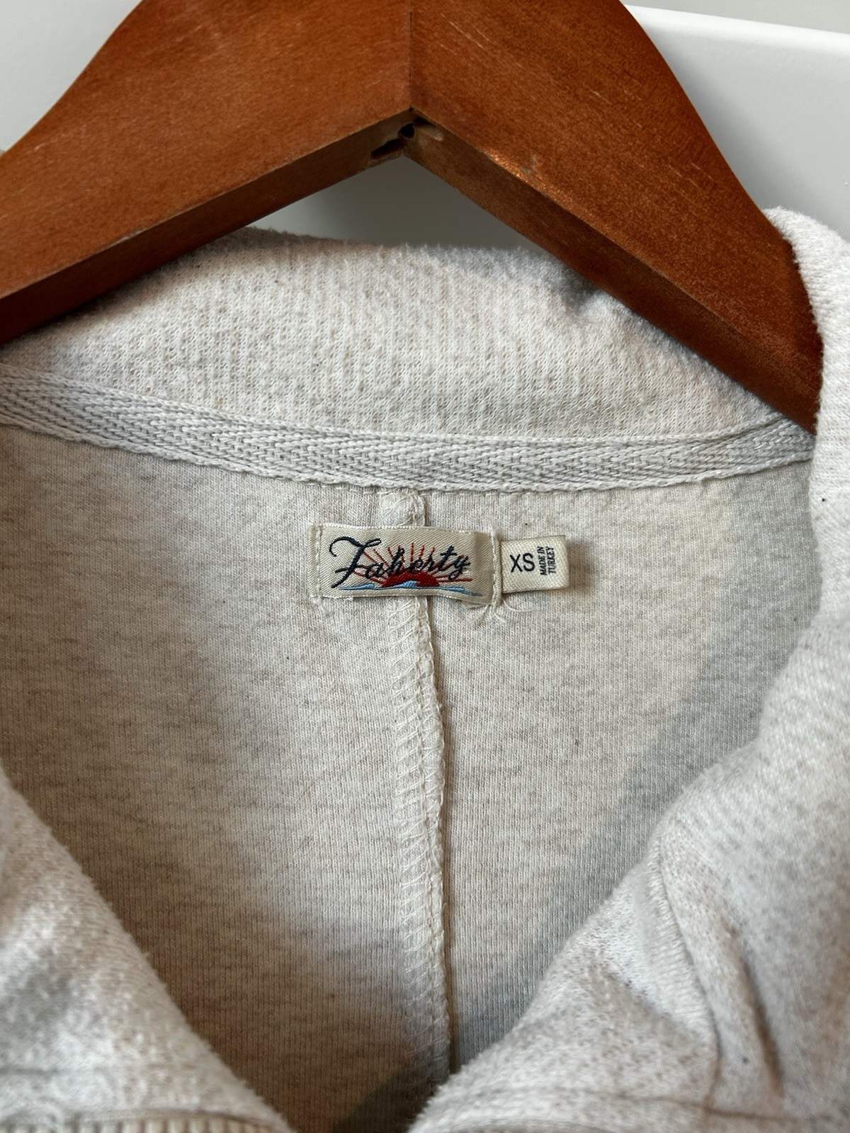 FAHERTY Legend Lounge Half Zip Pullover Beige Swe… - image 4