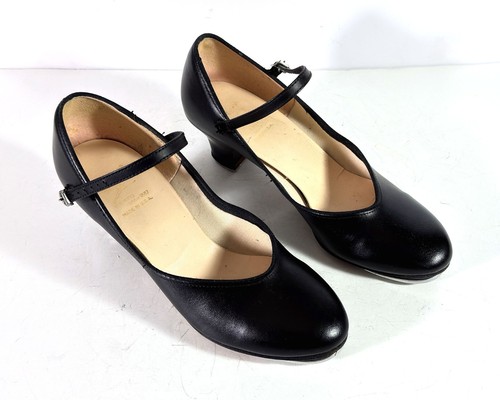 Capezio 550 Student Footlight Tap Shoes Womens Size 8.5 M- 2" heel-TeleTone Taps