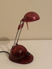 Desk Lamp Halogen Extending Telescopic Translucent Casing Pink cherry Red Retro