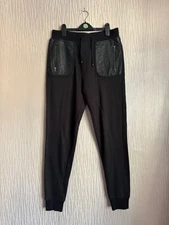 MUNTHE PLUS SIMONSEN women leather detail pockets pants size 40