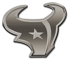 Rico Industries NFL Football Houston Texans Standard Antique Nickel Auto Emblem