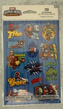 39 Marvel Super Hero Stickers 3 Sheets Party Favors Teacher Supply Rewards
