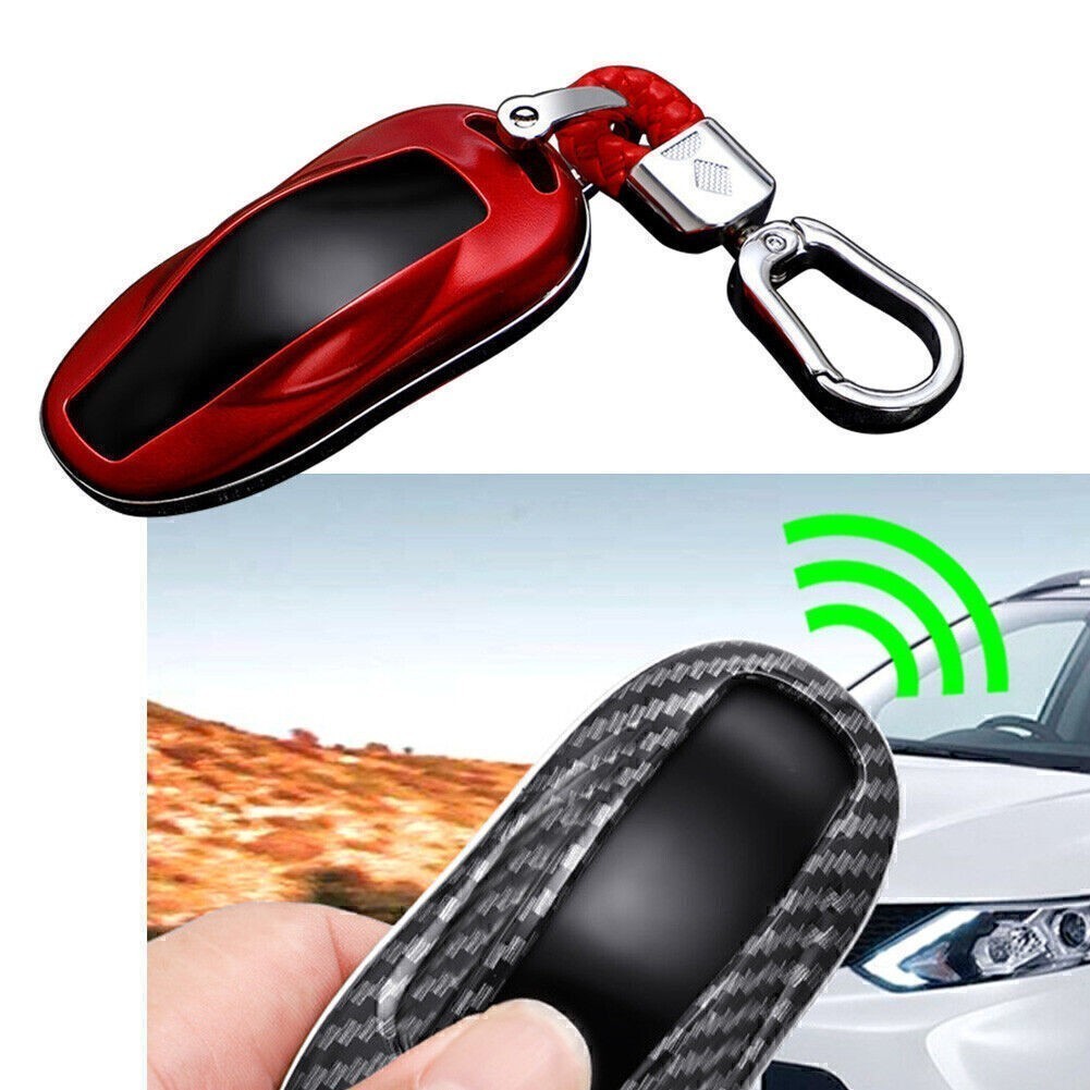 ABS Red Car Smart Remote Key Fob Case Shell Cover Fits Tesla Model S 2012-2019