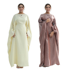 Ramadan Abaya Women Muslim Long Maxi Dress Batwing Sleeve Kaftan Robes Dubai New