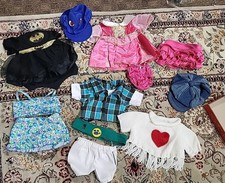 Vintage Build-A-Bear Clothing Lot Hats Heart Sweater Shirt Cinderella Dress BAB