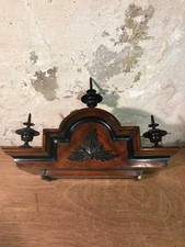 Antique Vienna Wall Clock  Ornate Wooden Top Piece