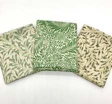 FAT QUARTER FABRIC BUNDLE William Morris Duck Egg, Sage & Linen, Willow Bough