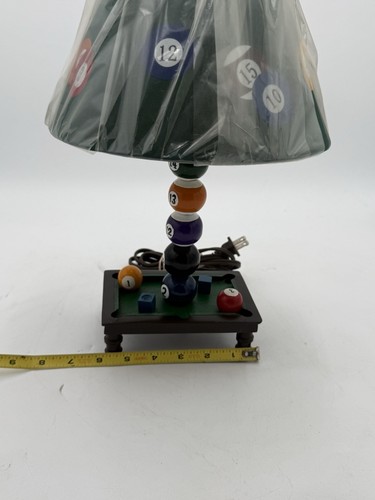 🎱BILLIARD Pool Table 🌟🎱balls Desk Lamp ORIGINAL GREEN FELT SHADE Game Room - Picture 3 of 12