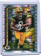 2025 Topps Chrome Josh Jacobs Pulsar Refractor #110 Green Bay Packers