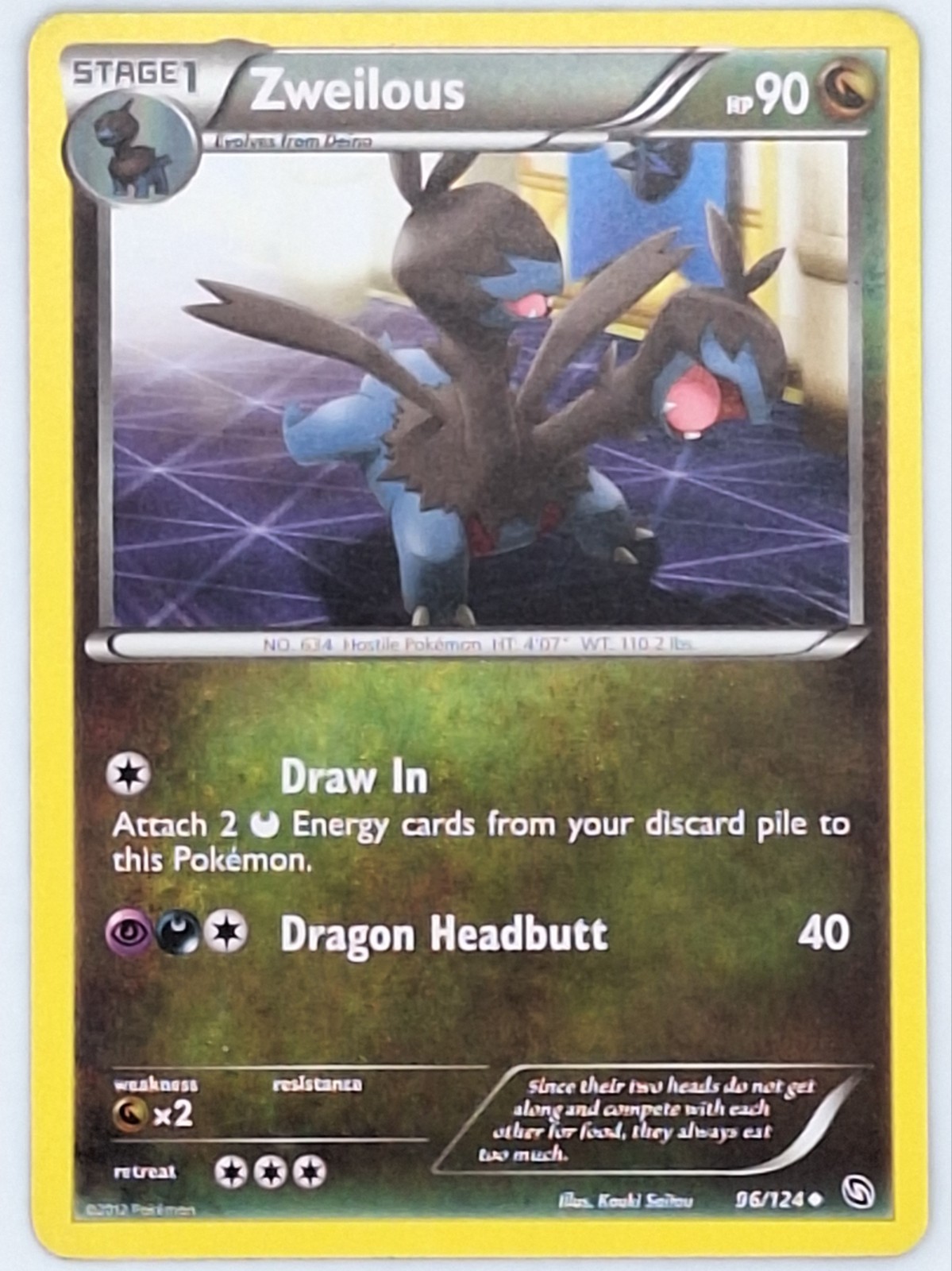 Zweilous 96/124 Pokemon - Black and White Dragons Exalted MP