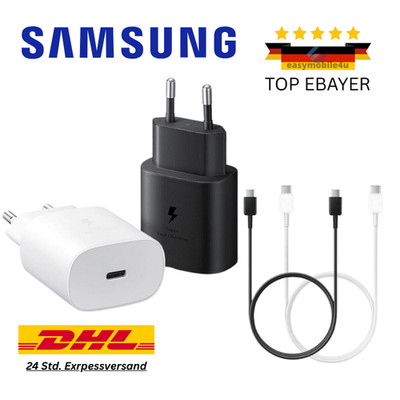 Original Samsung Schnellladegerät USB-C Netzteil Ladekabel Adapter Stecker Typ C