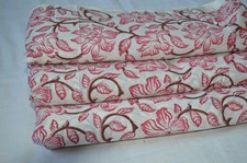 10 Yard Hand Block Print Floral Fabric 100 Cotton NO TARRIF CHARGES 100 ZK 211