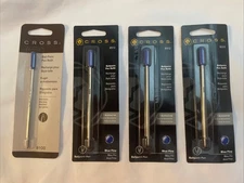Cross Universal Ballpoint Pen Refill Fine Point Blue 8512 3-Single Packs &1-8100