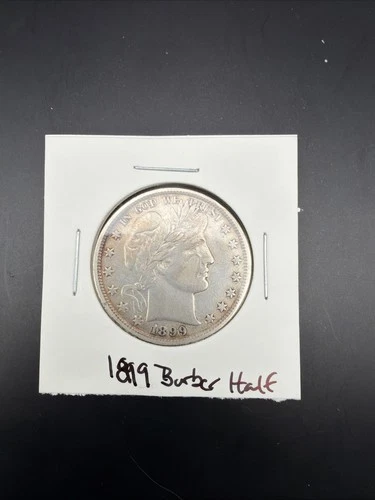 1899 Barber Silver Half Dollar VF Condition Nice Type Coin 90% Silver