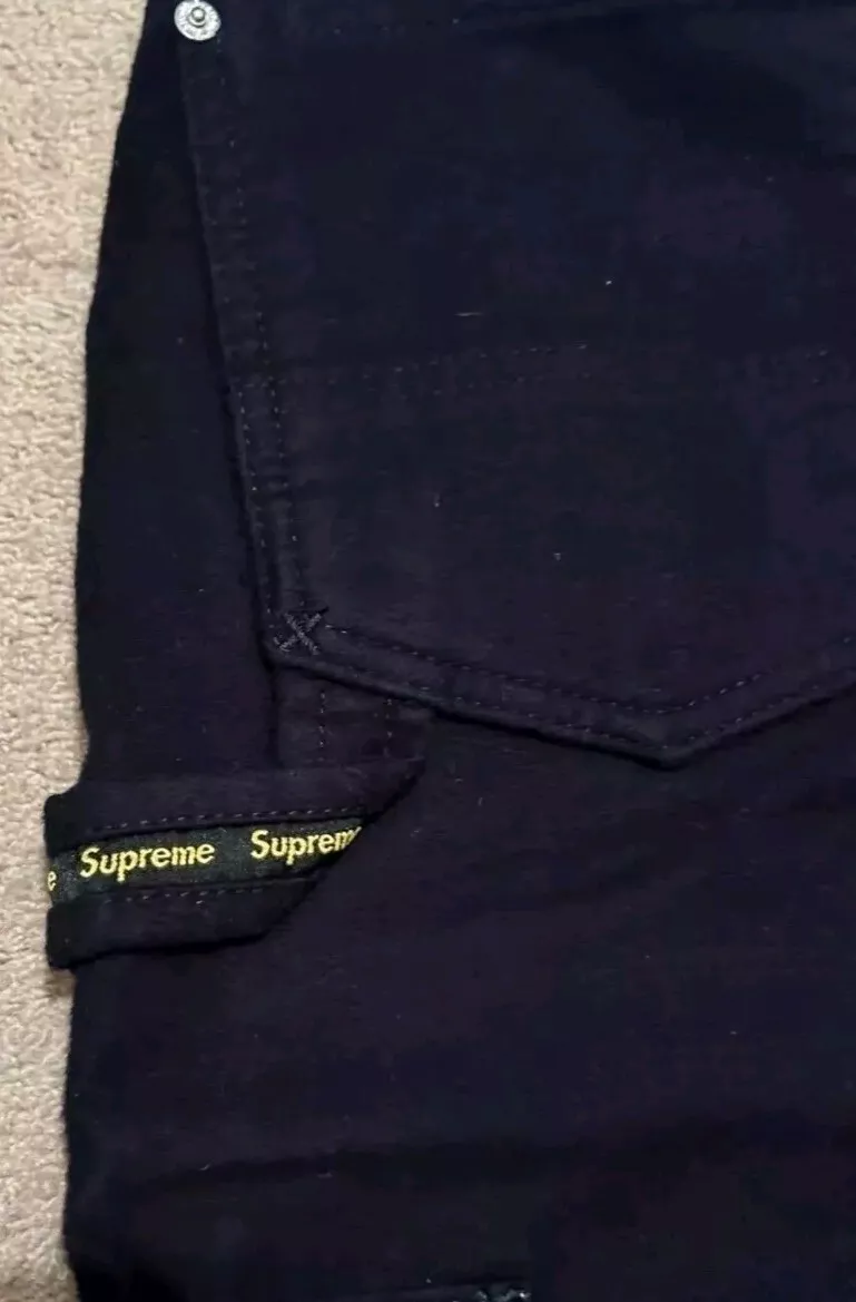 FW22 Supreme Moleskin Double Knee Painter Pant M Medium 32 Pants Trousers Navy