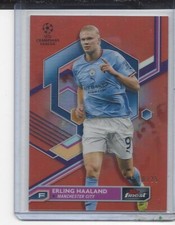 ERLING HAALAND 2022-23 TOPPS FINEST MANCHESTER CITY ORANGE REFRACTOR #D 10/25