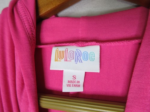 LulaRoe Damen Pullover Hoodie Tunika Oberteil leicht langarm Größe S rosa - Bild 5 von 7
