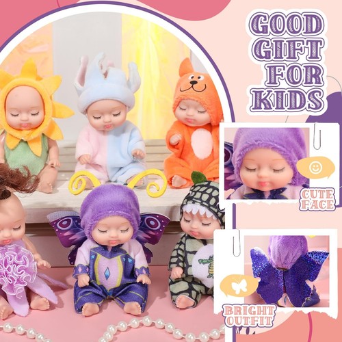 COSDOLL Mini Silicone Baby Doll 4 inch Reborn Baby Doll Mini Reborn Babies - Picture 11 of 31