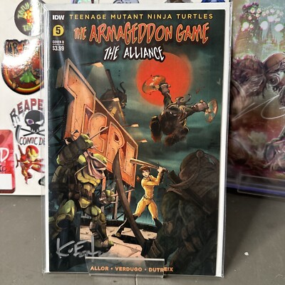 TMNT: The Armageddon Game  - The Alliance 5 Kevin Eastman SIGNED  IDW Ships Free