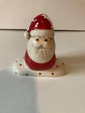 Johanna Parker Santa Claus Ceramic Napkin Sponge Holder Holiday Retro Trans Pac