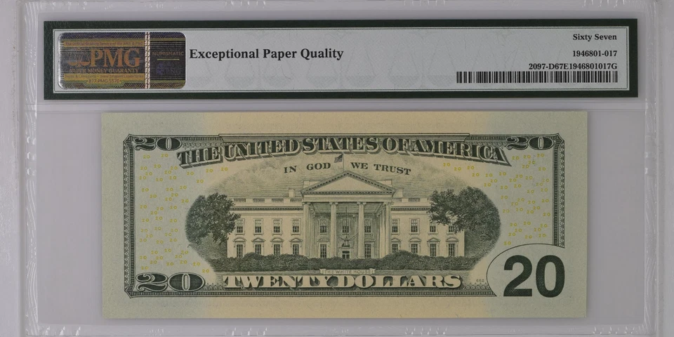 [RADAR S/N] FRN $20 2013 FR2097D PMG 67 SUPERB GEM UNC EPQ FANCY 1866 6681 - Image 4 of 4