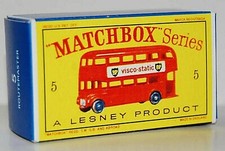 Matchbox Lesney  No 5 LONDON BUS  Empty Repro D style Box **