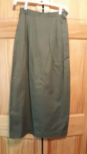 Women's Army Green Long Western Skirt by Boske River Ltd. Size 4 Made in U.S.A.  - 第 1/2 張圖片