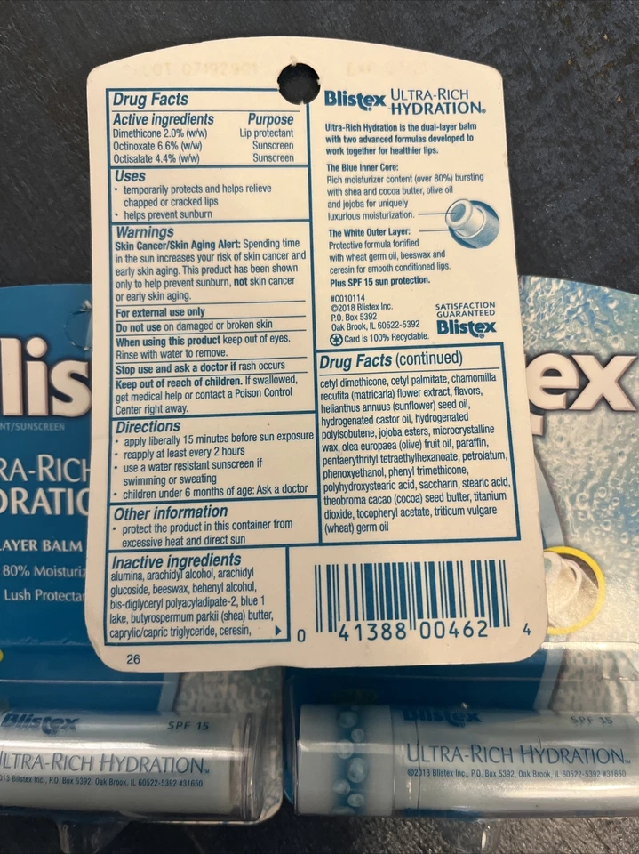 Bálsamo labial de doble capa hidratación ultra rico Blistex FPS 15 Foto 2 de 4